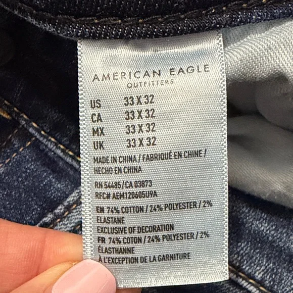 American Eagle Outfitters Men's Original Straight Jeans Size 33 - Picture 7 of 9